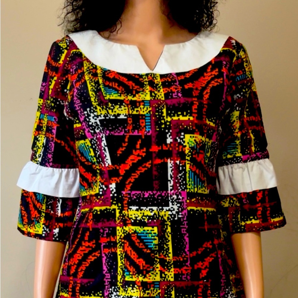 African Ankara Dashiki Print Dress Clothes  Dress Multicolor